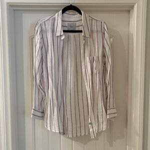Rails White Striped Button Down Shirt